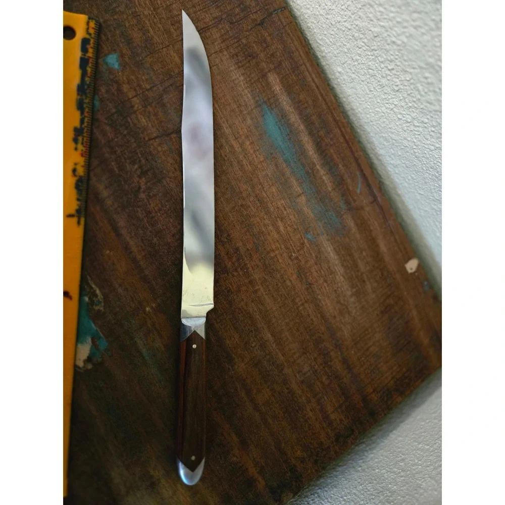 Queen Steel S401 Carving Knife Vintage Wood Handle Stainless Steel 12.25 Inch
